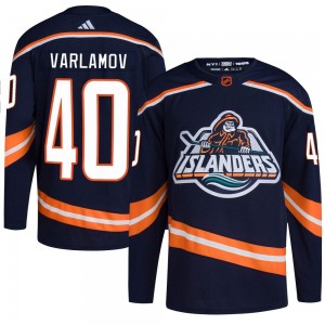 Adidas Semyon Varlamov New York Islanders Men's Authentic Reverse Retro 2.0 Jersey - Navy