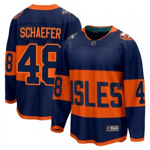 Fanatics Branded Matthew Schaefer New York Islanders Men's Breakaway 2024 Stadium Series Jersey - Navy