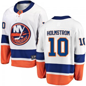 Fanatics Branded Simon Holmstrom New York Islanders Men's Breakaway Away Jersey - White