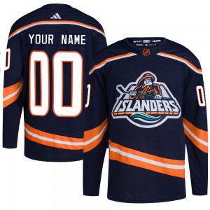 Adidas Custom New York Islanders Youth Authentic Custom Reverse Retro 2.0 Jersey - Navy