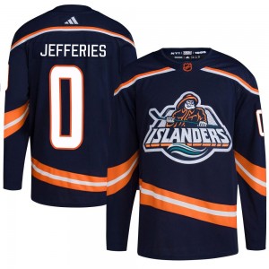 Adidas Alex Jefferies New York Islanders Youth Authentic Reverse Retro 2.0 Jersey - Navy