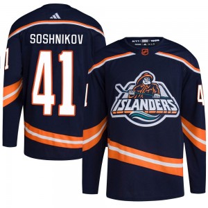 Adidas Nikita Soshnikov New York Islanders Youth Authentic Reverse Retro 2.0 Jersey - Navy