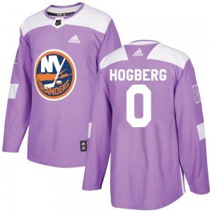 Adidas Marcus Hogberg New York Islanders Youth Authentic Fights Cancer Practice Jersey - Purple