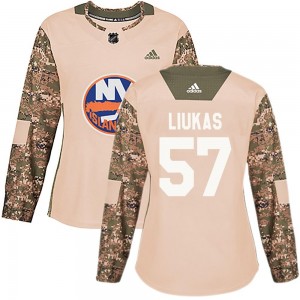 Adidas Eetu Liukas New York Islanders Women's Authentic Veterans Day Practice Jersey - Camo