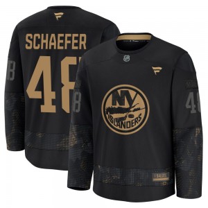 Fanatics Matthew Schaefer New York Islanders Men's Premium 2024 Military Appreciation Practice Jersey - Black