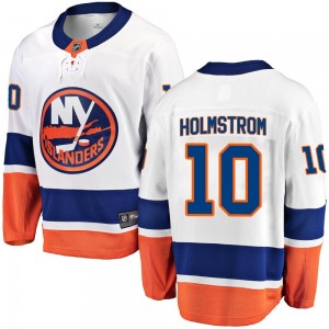 Fanatics Branded Simon Holmstrom New York Islanders Youth Breakaway Away Jersey - White