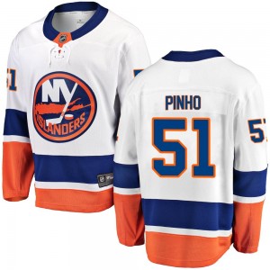 Fanatics Branded Brian Pinho New York Islanders Youth Breakaway Away Jersey - White